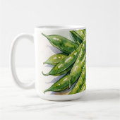 Mug Gousses de pois à l'aquarelle (Gauche)