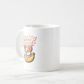 Mug Goûter Bananes drôle mignon Corgi (Devant gauche)