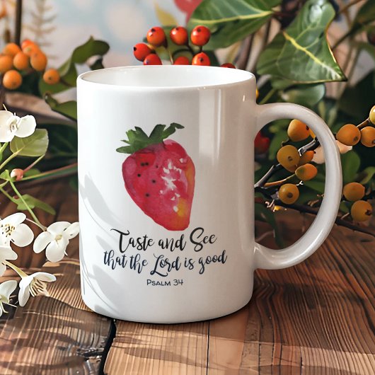 Mug Goûter et voir que le Seigneur est bon Berry Vinta