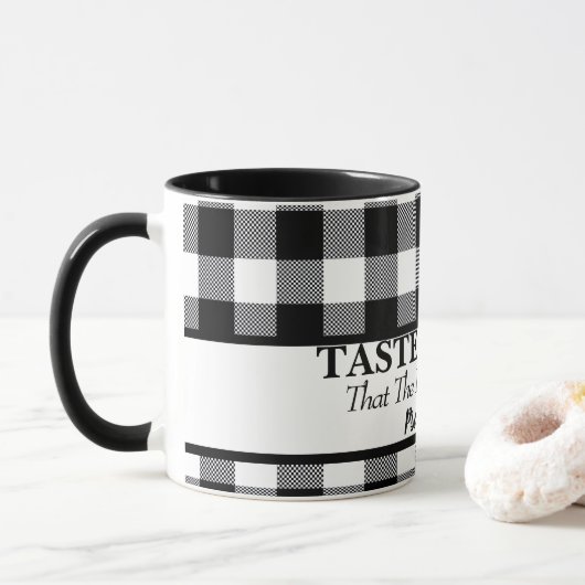 Mug Goûtez Et Voyez Que L'Éternel est bon, noir & blan (Avec donut)