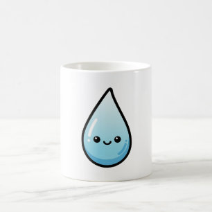 Mug Goutte de pluie souriante – Illustration mignonne