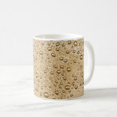 Mug gouttelettes d'eau d'or (Devant droit)