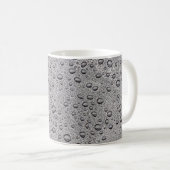 Mug gouttelettes d'eau gris (Devant droit)