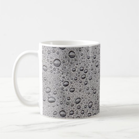 Mug gouttelettes d'eau gris (Gauche)