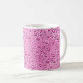 Mug gouttelettes d'eau roses chaudes (Devant droit)