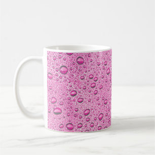 Mug gouttelettes d'eau roses chaudes