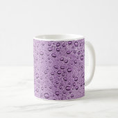 Mug gouttelettes d'eau violette (Devant droit)