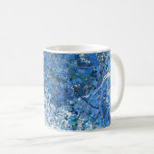 Mug Gouttes Bleues Abstraction (Devant droit)