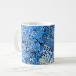 Mug Gouttes Bleues Abstraction