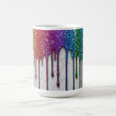 Mug Gouttes de peinture arc-en-ciel vibrant (Centre)