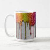Mug Gouttes de peinture arc-en-ciel vibrant (Gauche)