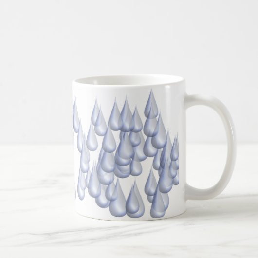 Mug Gouttes de pluie (3D) (Droite)