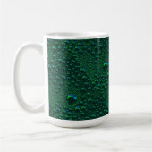 Mug Gouttes d'eau sur métal vert (Gauche)