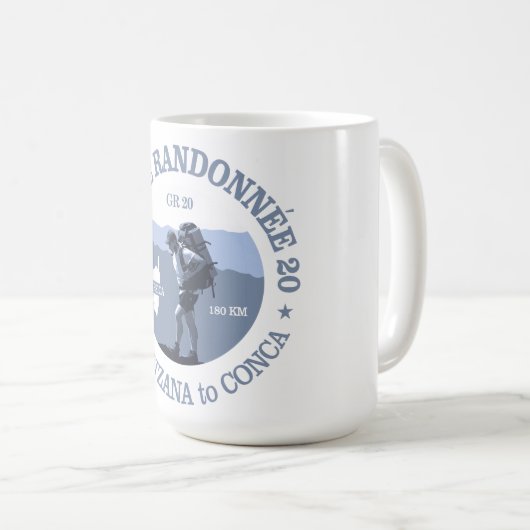 Mug GR20 Corse (BG) (Devant droit)