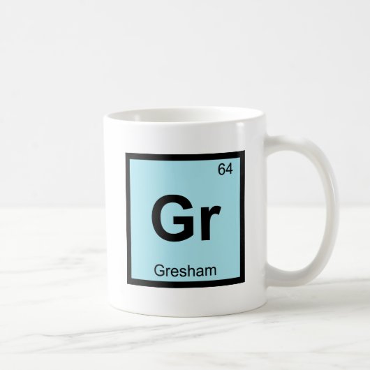 Mug Gr - Gresham Oregon Chimie Tableau Périodique Vill (Droite)