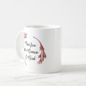 Mug Grace De Dieu Récupération Slogan Inspirationnel D (Devant gauche)