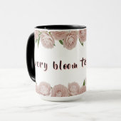 Mug Grâce élégante de pivoine, art floral (Devant gauche)