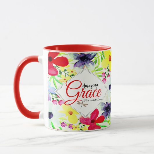 Mug Grace Extraordinaire fleurie personnalisée (Gauche)