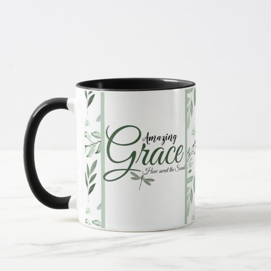 Mug Grâce incroyable Feuilles vertes (Gauche)