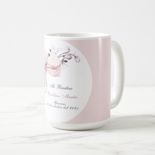 Mug Gracias Bautizo Niña (Devant droit)