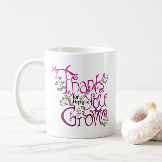 Mug Gracias por ayudarme a crecer (Avec donut)