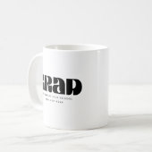 Mug Grad Bold Typographie rétro moderne Photo noir (Devant gauche)