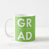 Mug Grad Grad Lime Green Graduation (Gauche)