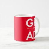 Mug Grad Grad Red Graduation (Devant droit)