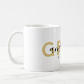Mug Grad Modern Script Nom Or personnalisé Noir (Gauche)