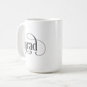 Mug Grad Moderne Typographie Script Année (Devant gauche)