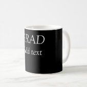 Mug Grad simple graduation minimale élégante typo mode (Devant droit)