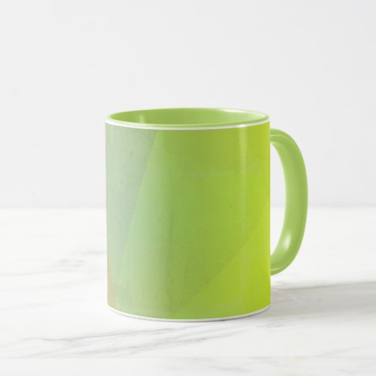 Mug Gradation géométrique jaune moderne (Devant droit)