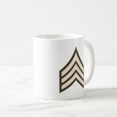 Mug grade de sergent de l'armée (Devant droit)