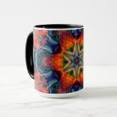 Mug Gradient de kaléidoscope à énergie chaude terrestr (Devant gauche)