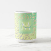 Mug Gradient Empreinte de léopard d'or moderne (Centre)