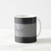 Mug Gradient gris foncé moderne Nom ou raison sociale (Devant droit)
