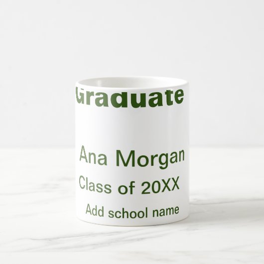 Mug Graduate ajouter nom classe de nom de l'école de 2 (Centre)