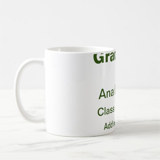 Mug Graduate ajouter nom classe de nom de l'école de 2 (Gauche)