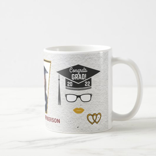 Mug Graduate Graduation Class 2022 Photo Félicats (Droite)