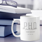 Mug Graduate Keepsaké Black Grey Nom Diplôme PhD