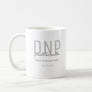 Mug Graduate Keepsaké noir gris Nom Degré DNP café