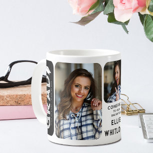 Mug Graduate moderne 3 photo Graduate Keepake cadeau
