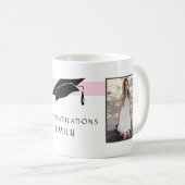Mug Graduate moderne rose Félicitations Graduation (Devant droit)