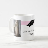 Mug Graduate moderne rose Félicitations Graduation (Devant gauche)