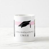 Mug Graduate moderne rose Félicitations Graduation (Centre)