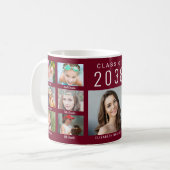 Mug Graduate Photo Collage Burgundy Graduation (Devant gauche)