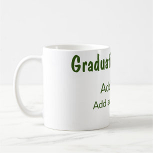 Mug Graduation 20XX ajouter nom année école vert moder