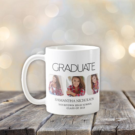 Mug Graduation 3-Photo Moderne