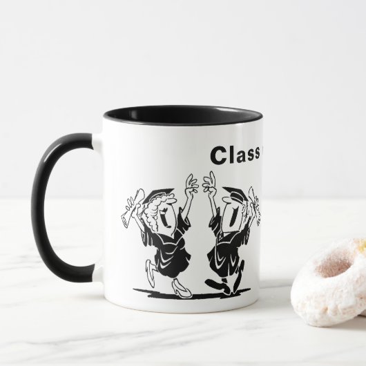 Mug Graduation Couple ou Amis Classe de 20XX (Avec donut)