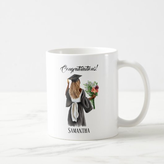 Mug Graduation de l'aquarelle personnalisée (13) (Droite)